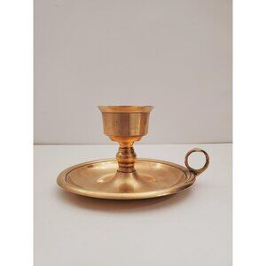 Vintage Brass Candle Holder - Brass Candlestick Holder - Brass Chamberstick -